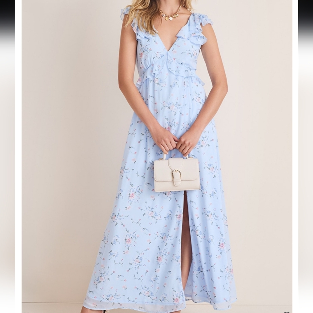 Francescas Blue Foral Maxi Dress